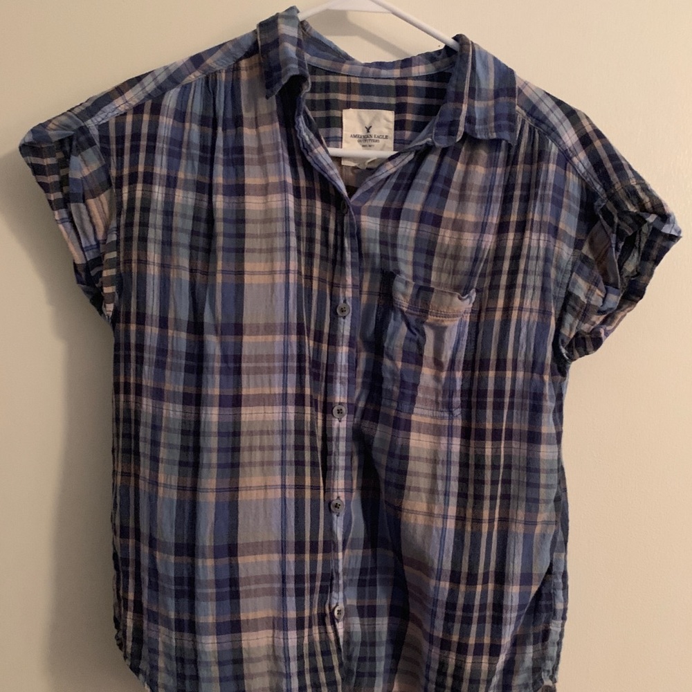 Plaid button down.